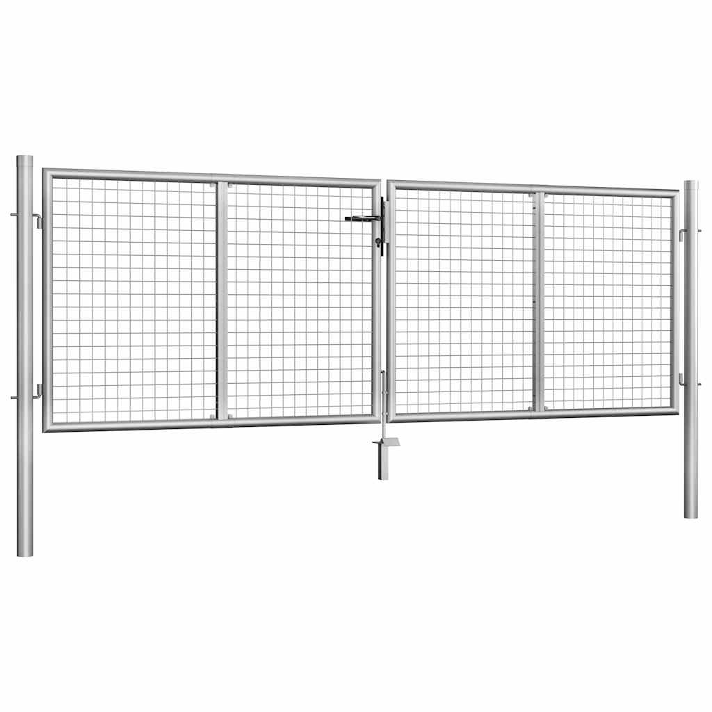 Hageport galvanisert stål 300x75 cm sølvfarget