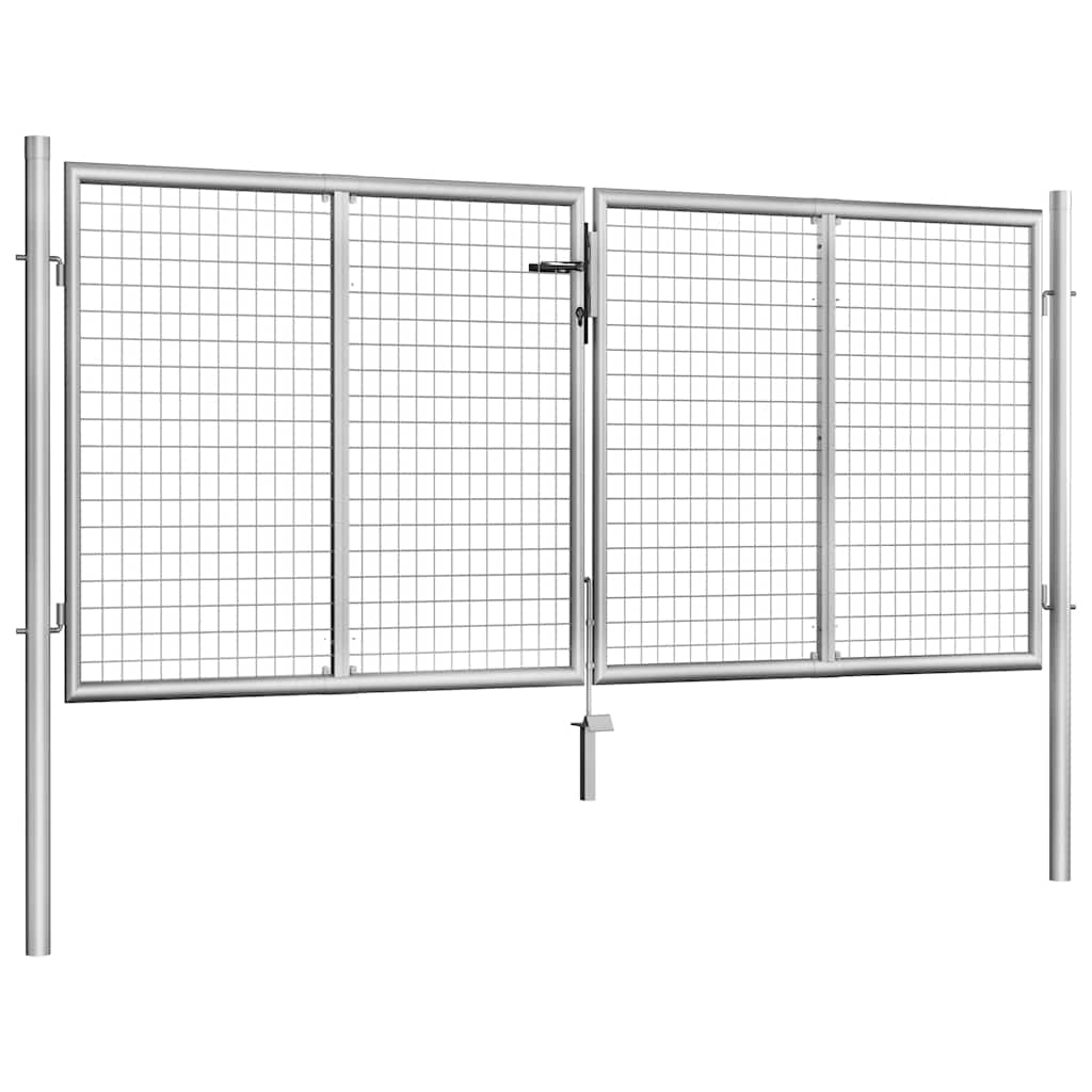 Hageport galvanisert stål 300x100 cm sølvfarget