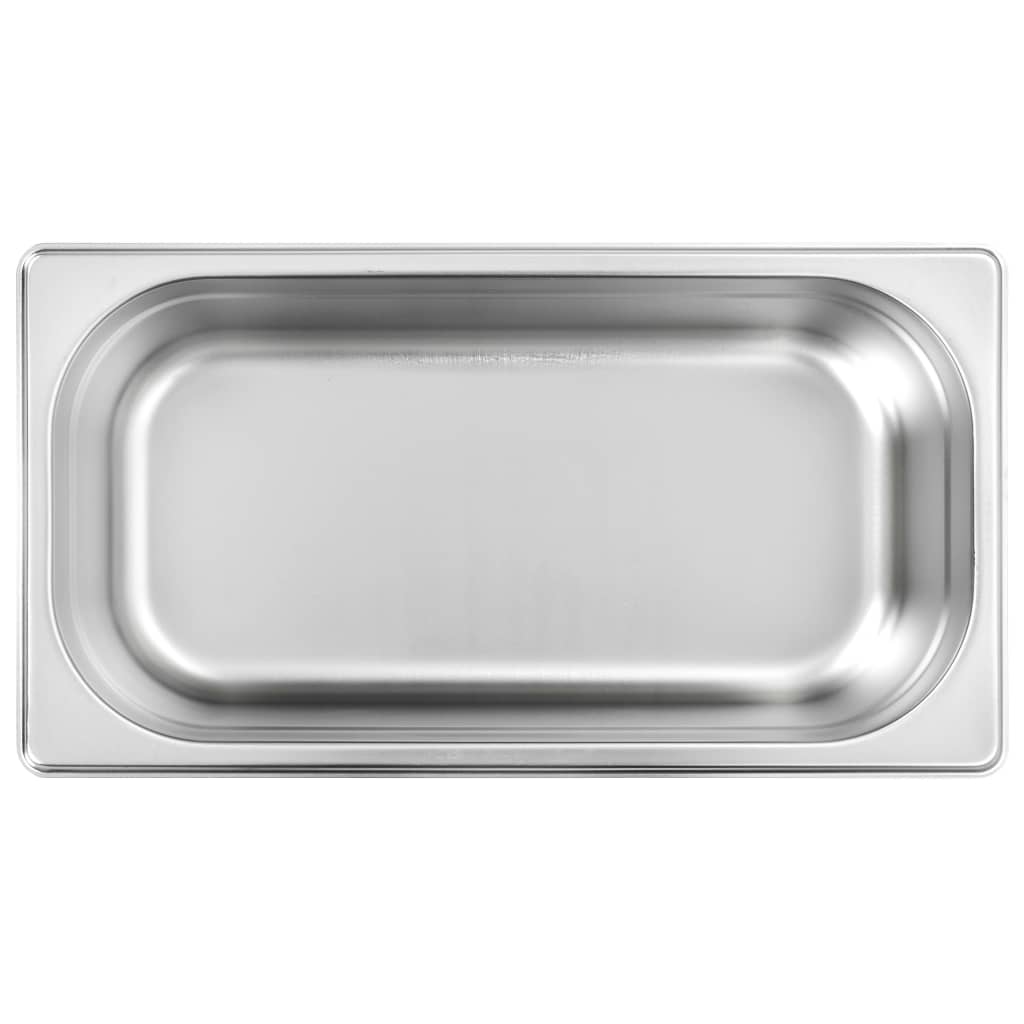 Gastronormbeholdere 8 stk GN 1/3 100 mm rustfritt stål