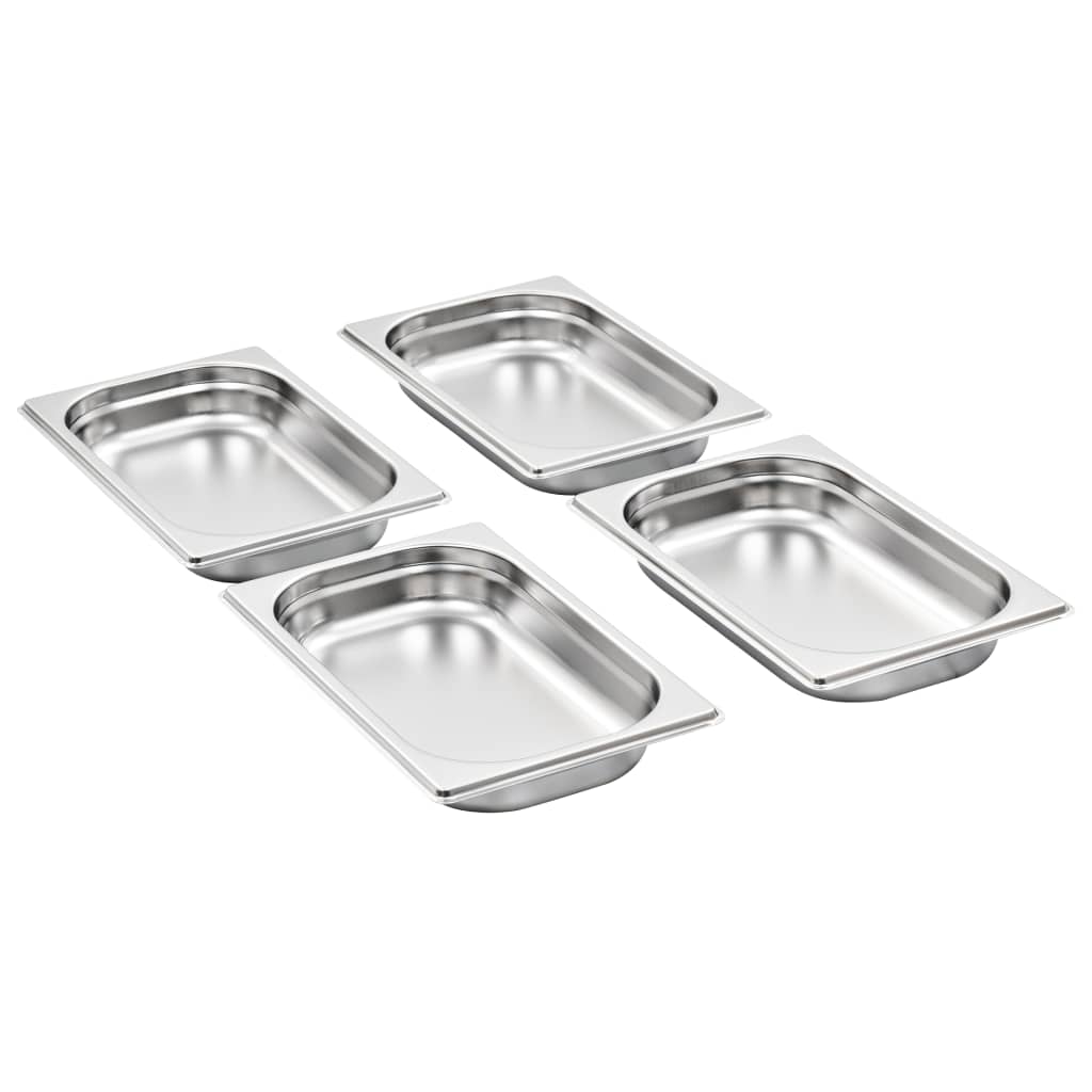 Gastronormbeholdere 12 stk GN 1/4 40 mm rustfritt stål