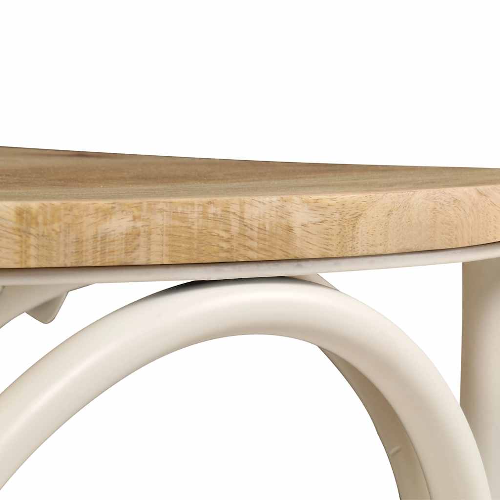 Krysstoler 2 stk hvit heltre mango