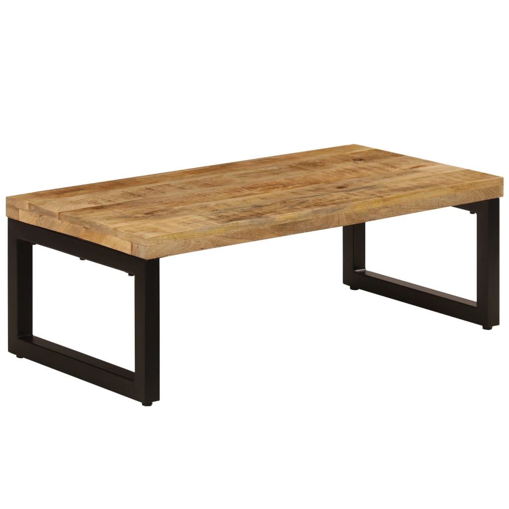Salongbord 100x50x35 cm heltre mango og stål