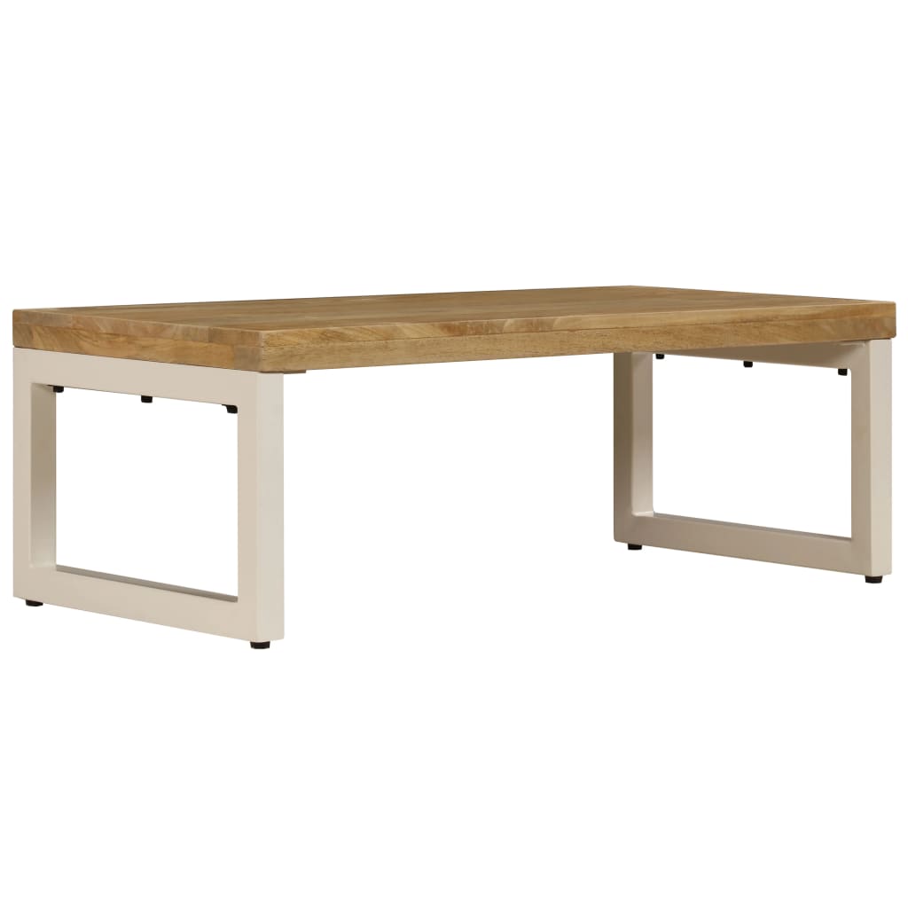 Salongbord 100x50x35 cm heltre mango og stål