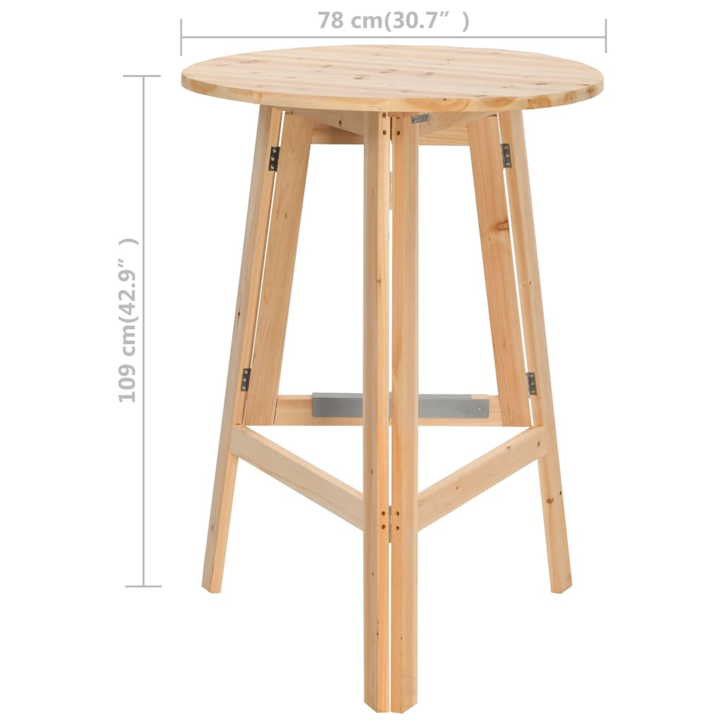 Sammenleggbart barbord 78 cm gran vidaXL