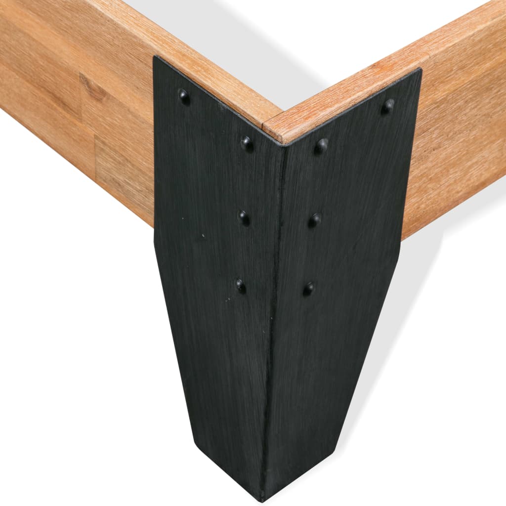 Sengeramme heltre akasie 152x203 cm vidaXL