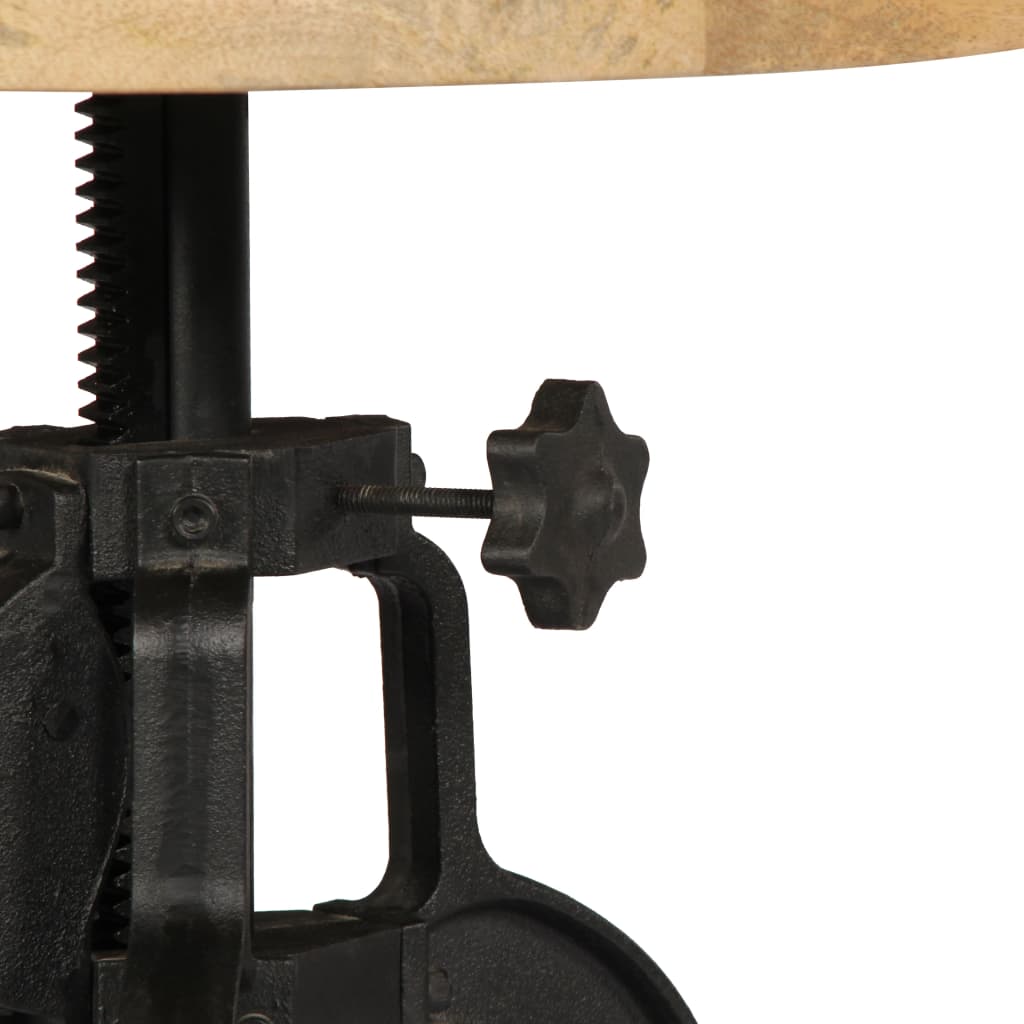 Sidebord 45x (45-62) cm heltre mango og støpejern
