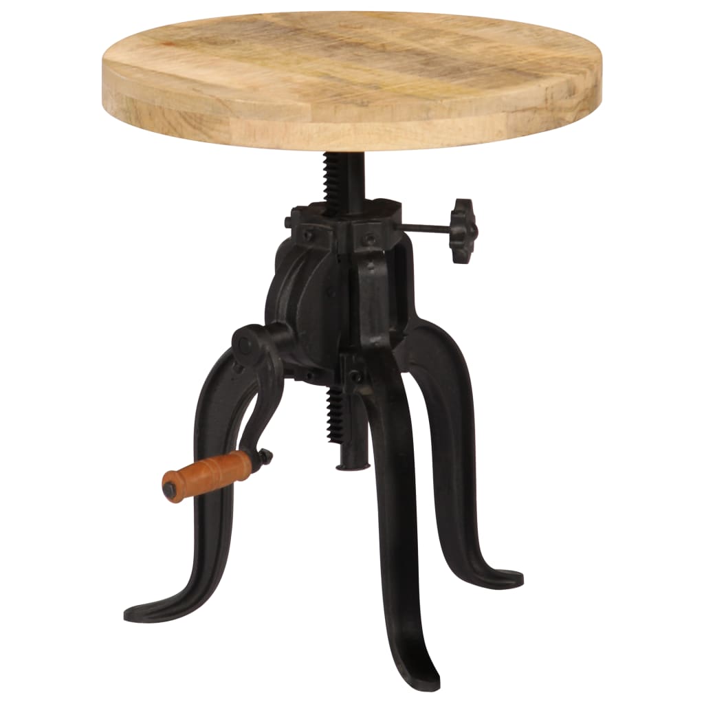 Sidebord 45x (45-62) cm heltre mango og støpejern