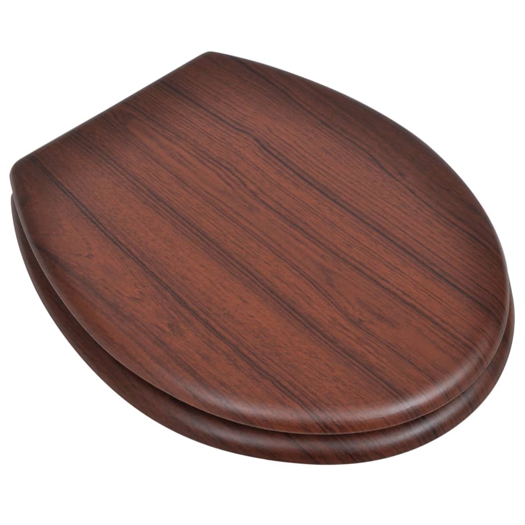 Toalettseter 2 stk MDF brun