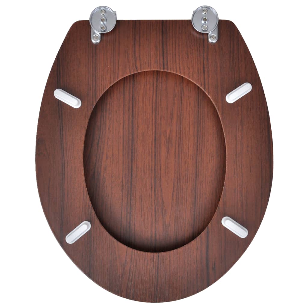 Toalettseter 2 stk MDF brun