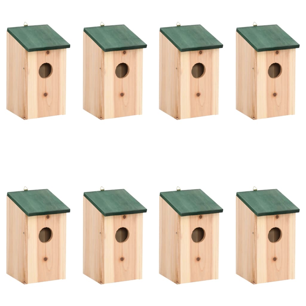 Fuglehus 8 stk tre 12x12x22 cm vidaXL