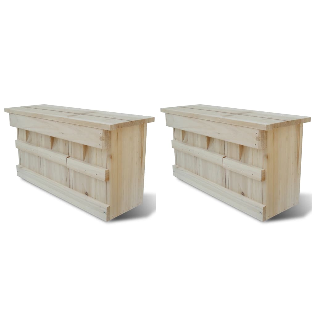 Spurvehus 2 stk tre 44x15,5x21,5 cm