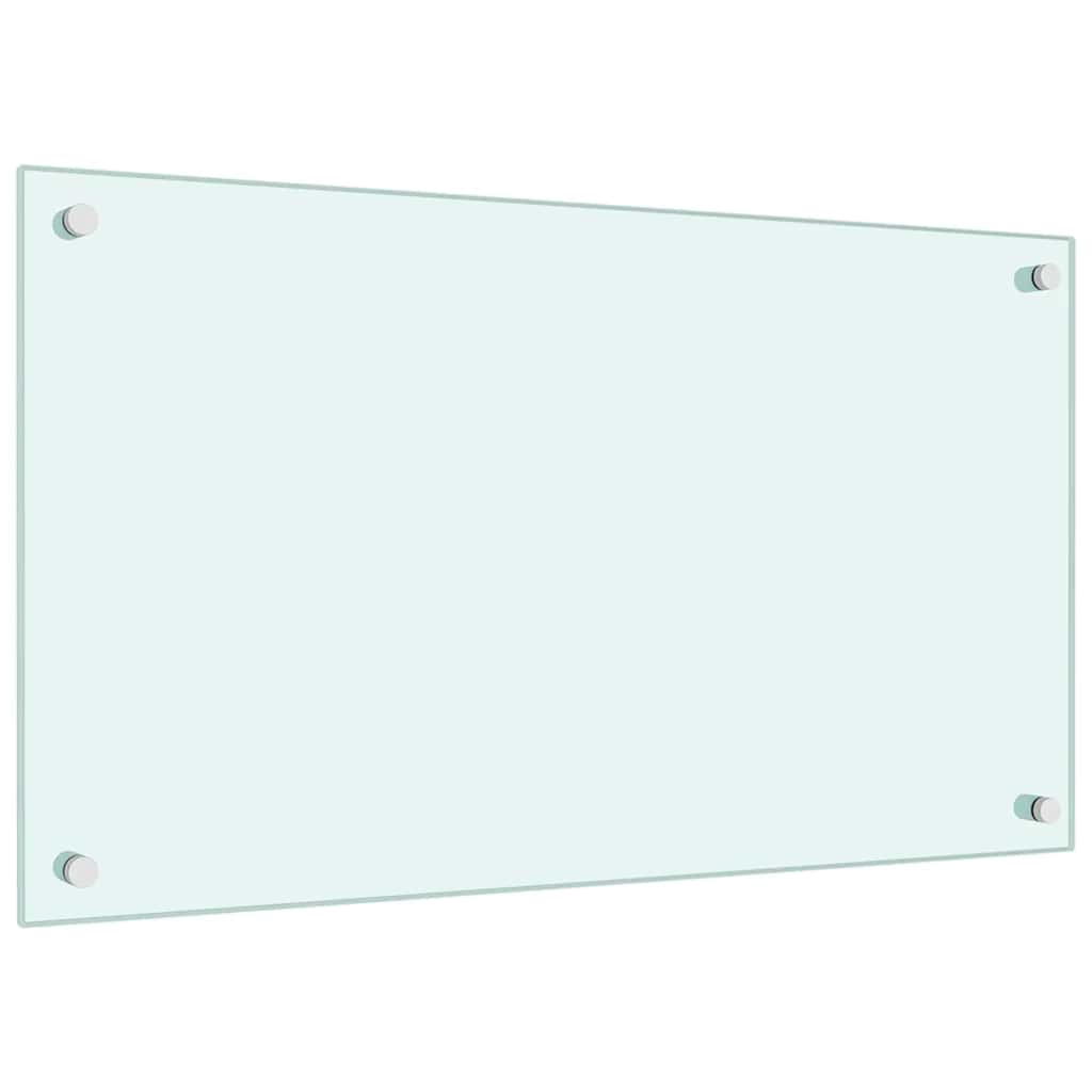 Kjøkkenplate hvit 70x40 cm herdet glass vidaXL