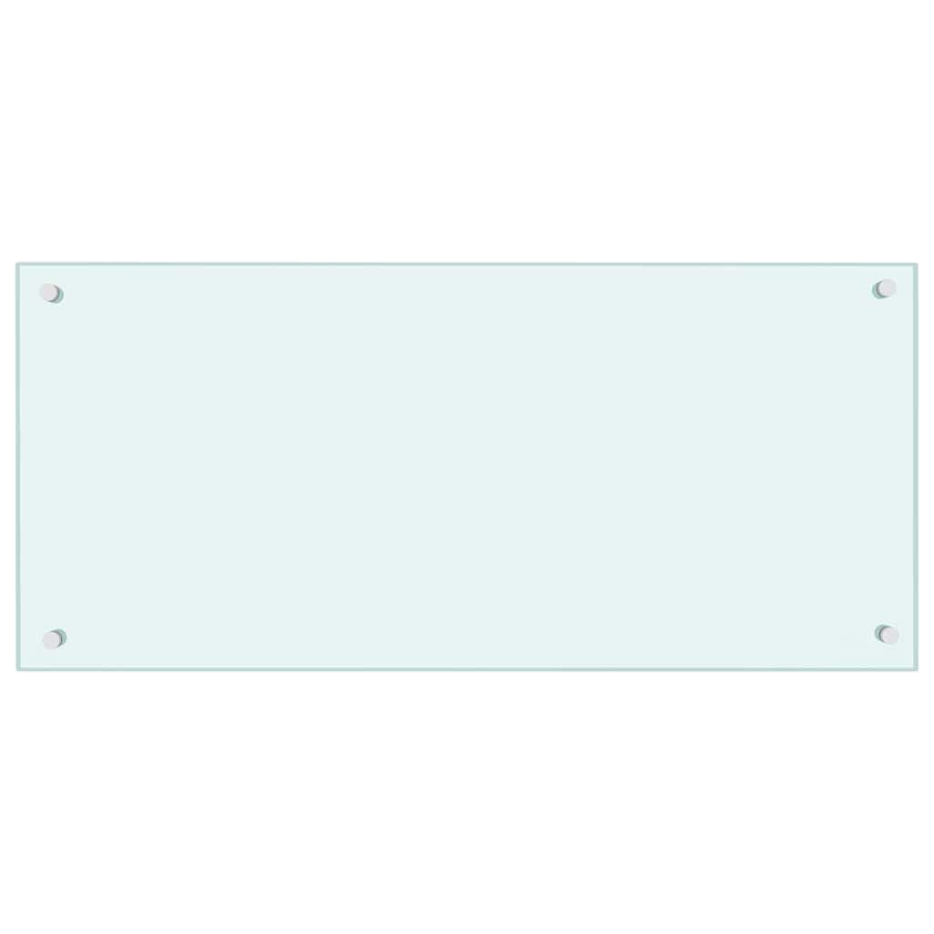 Kjøkkenplate melkefarget 90x40 cm herdet glass