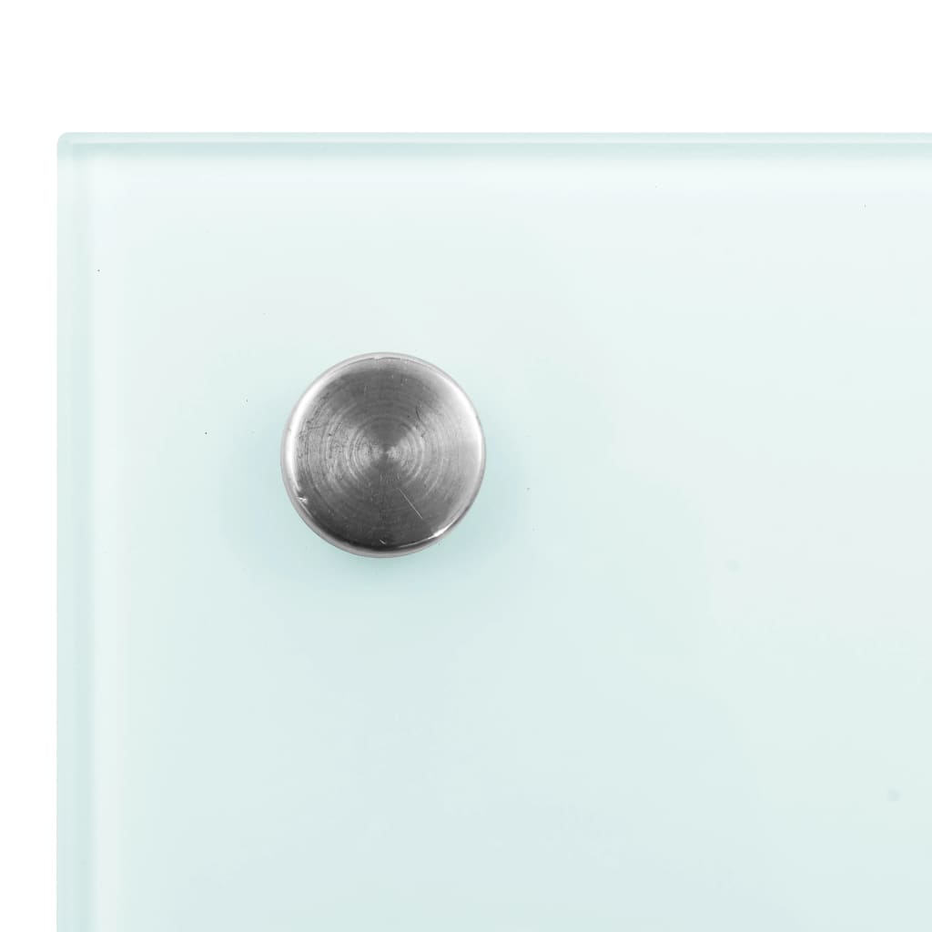 Kjøkkenplate melkefarget 100x50 cm herdet glass