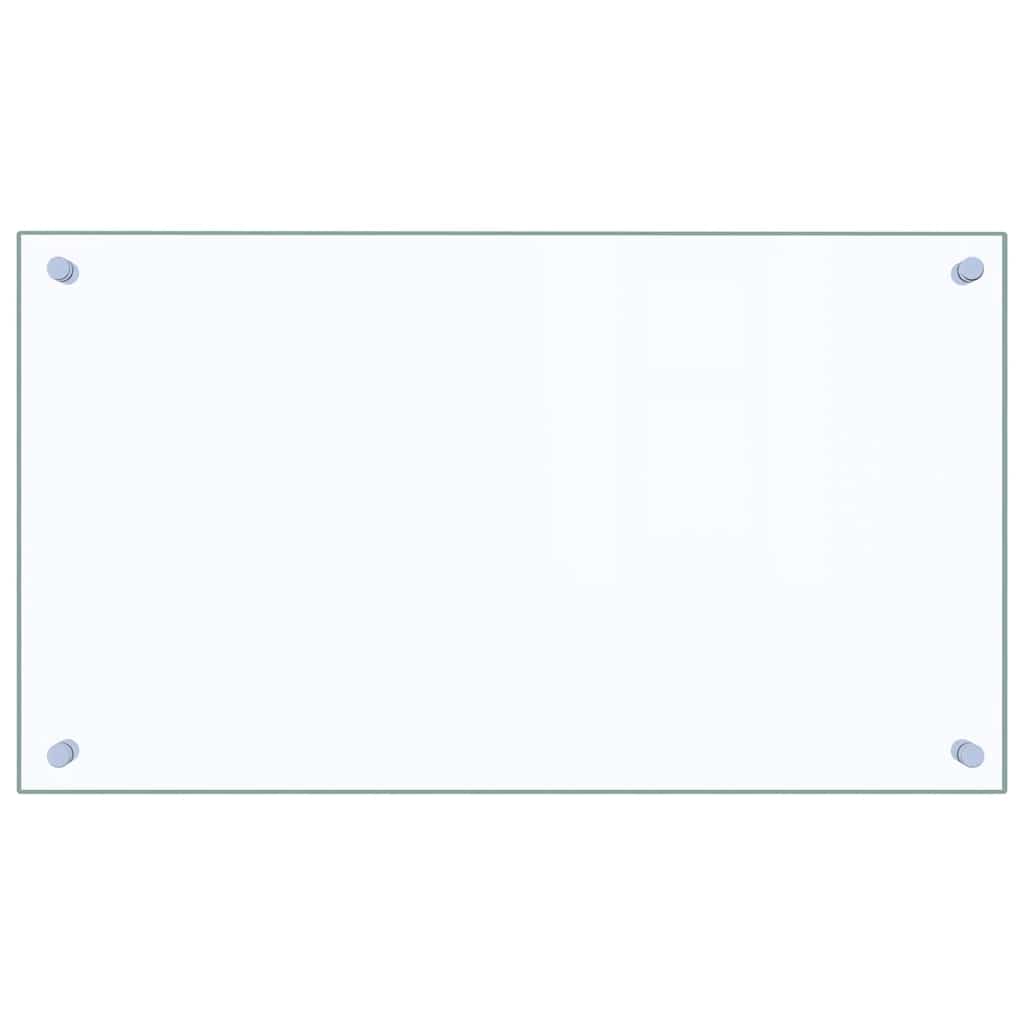 Kjøkkenplate gjennomsiktig 70x40 cm herdet glass