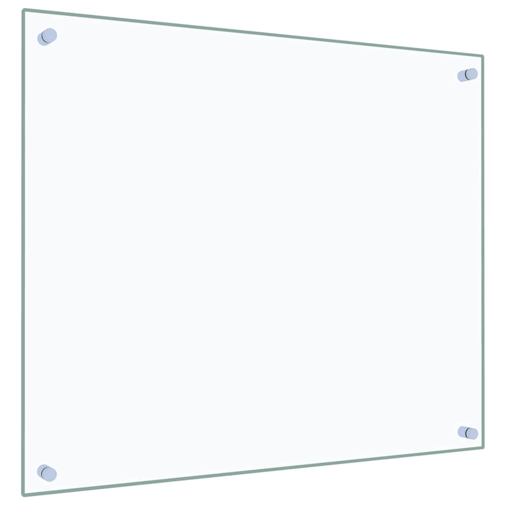 Kjøkkenplate gjennomsiktig 70x60 cm herdet glass