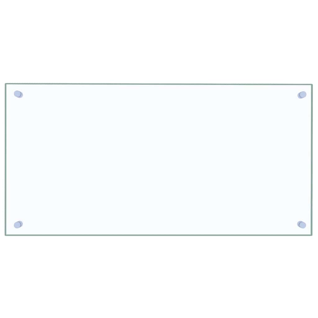 Kjøkkenplate gjennomsiktig 80x40 cm herdet glass