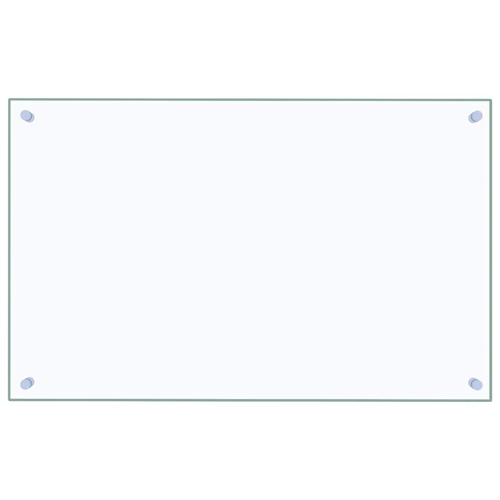 Kjøkkenplate gjennomsiktig 80x50 cm herdet glass