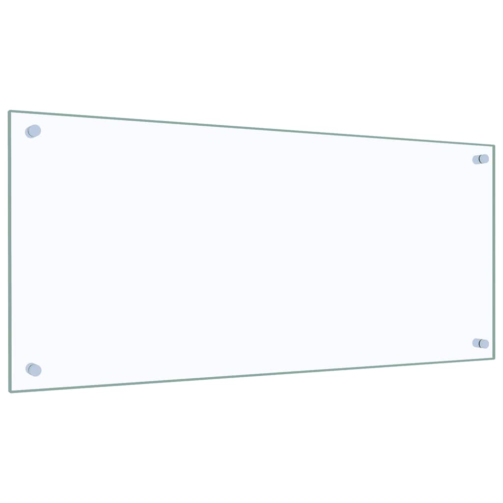 Kjøkkenplate gjennomsiktig 90x40 cm herdet glass vidaXL