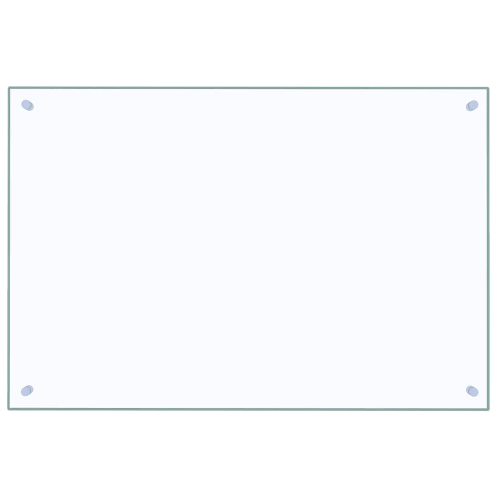Kjøkkenplate gjennomsiktig 90x60 cm herdet glass
