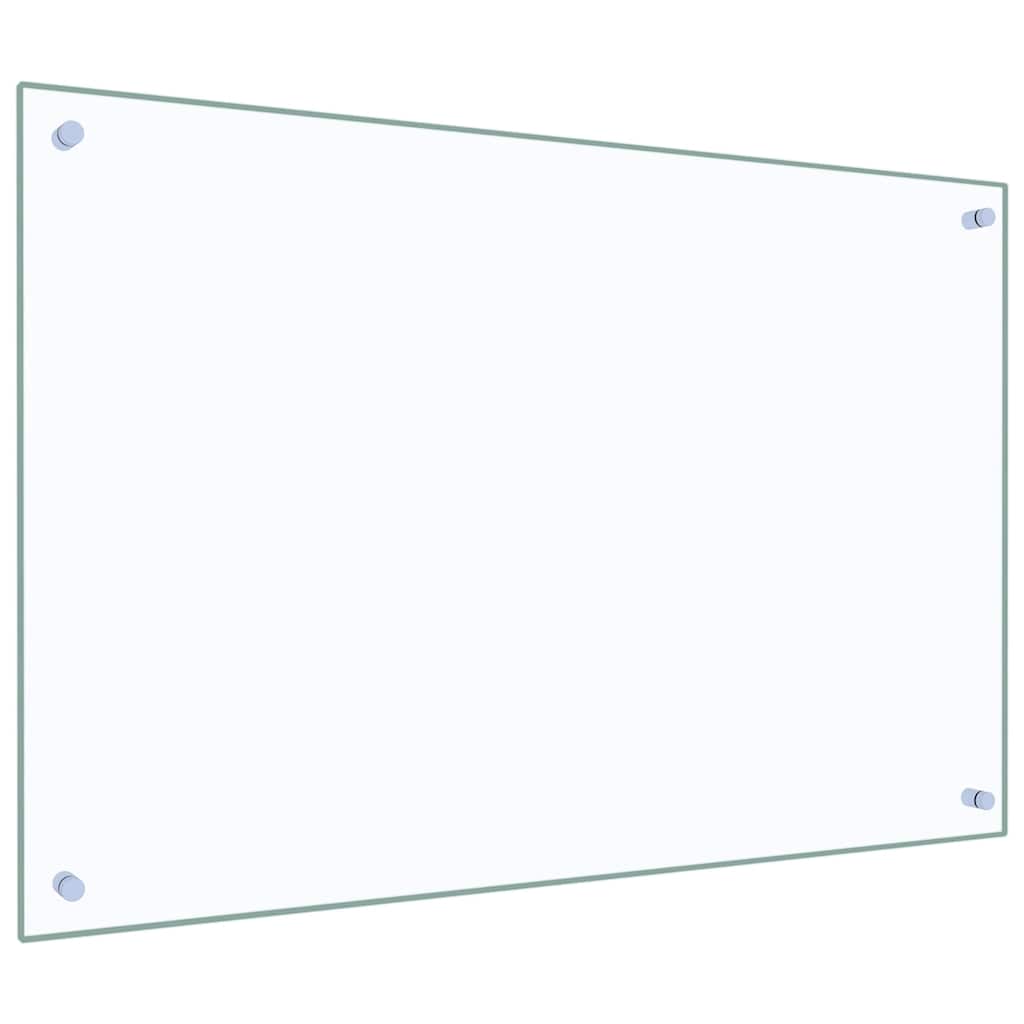 Kjøkkenplate gjennomsiktig 90x60 cm herdet glass