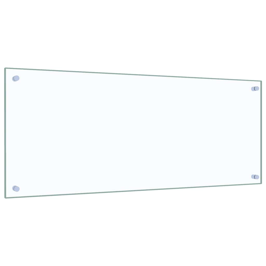 Kjøkkenplate gjennomsiktig 100x40 cm herdet glass vidaXL