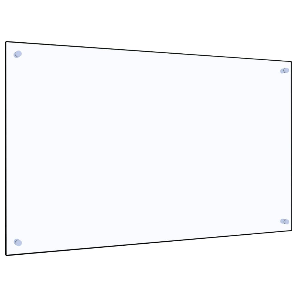 Kjøkkenplate gjennomsiktig 100x60 cm herdet glass