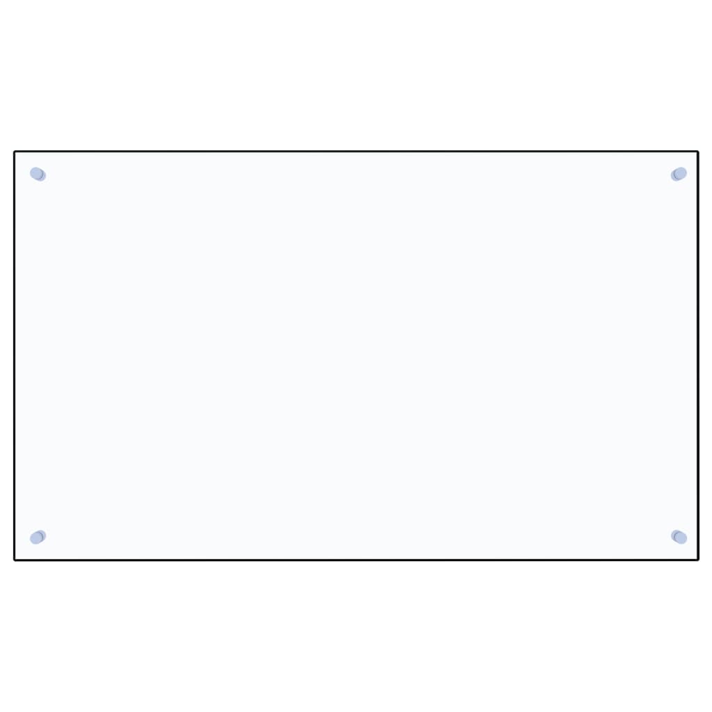 Kjøkkenplate gjennomsiktig 100x60 cm herdet glass