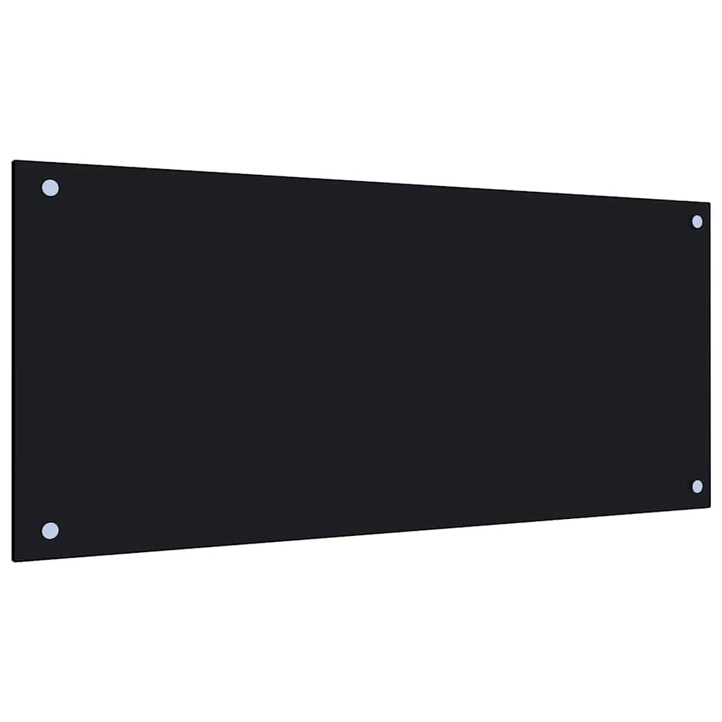 Kjøkkenplate svart 90x40 cm herdet glass