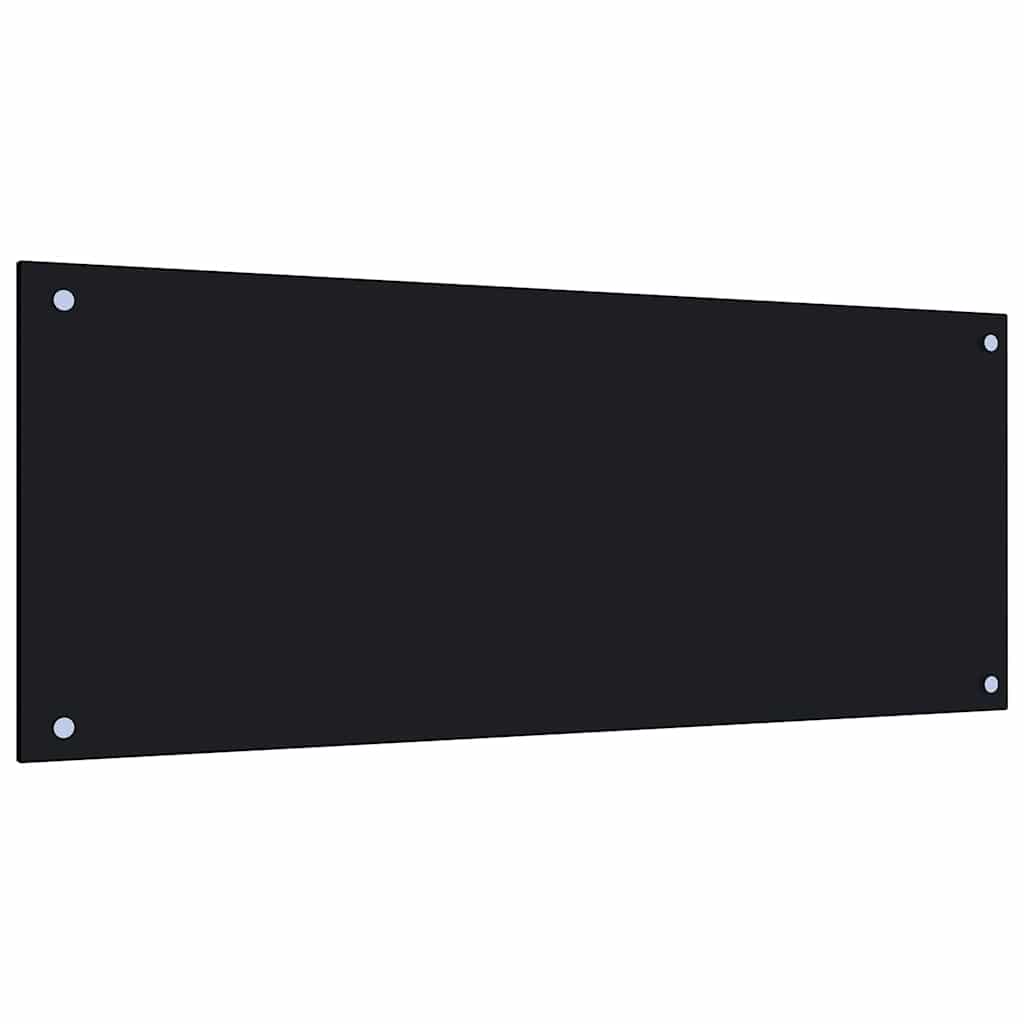 Kjøkkenplate svart 100x40 cm herdet glass