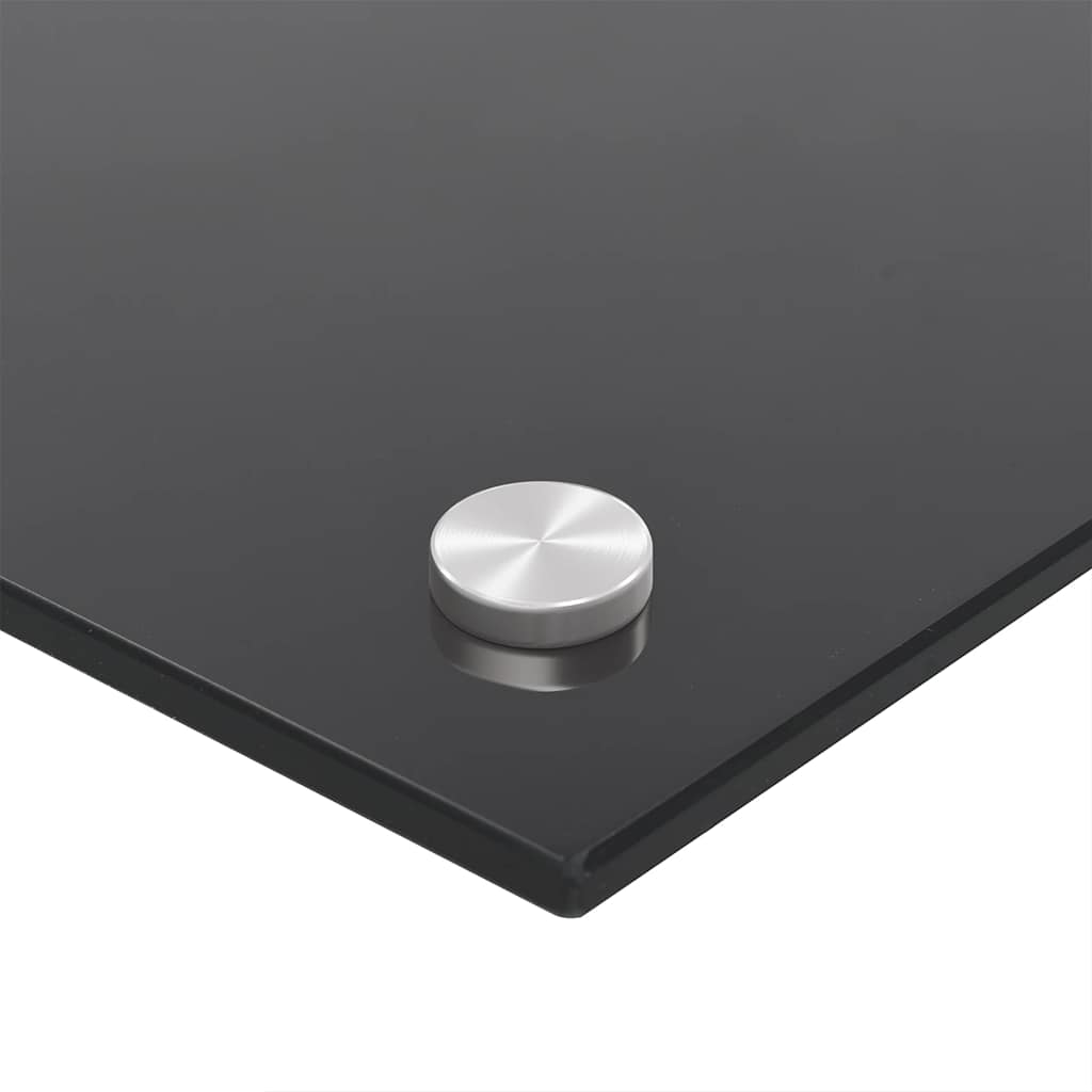 Kjøkkenplate svart 100x60 cm herdet glass