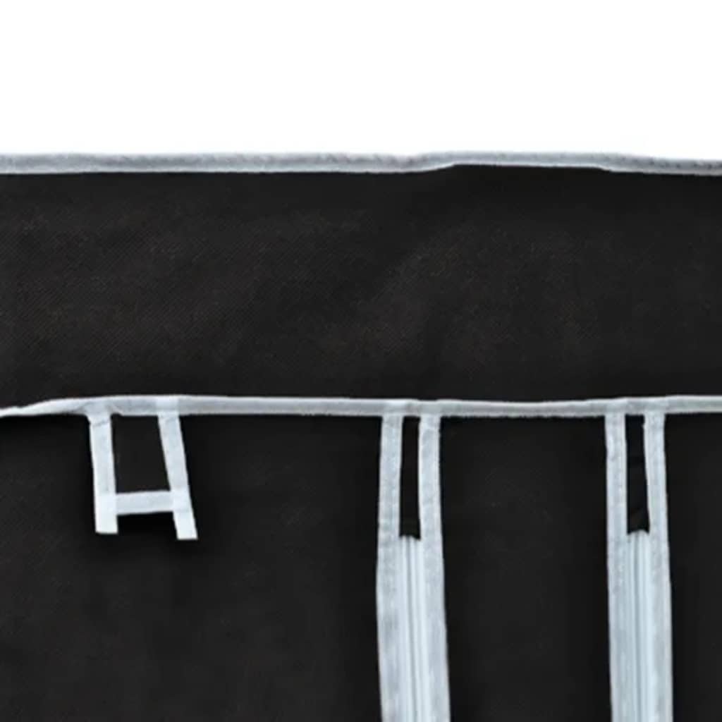 Sammenleggbar garderobe svart 110 x 45 x 175 cm