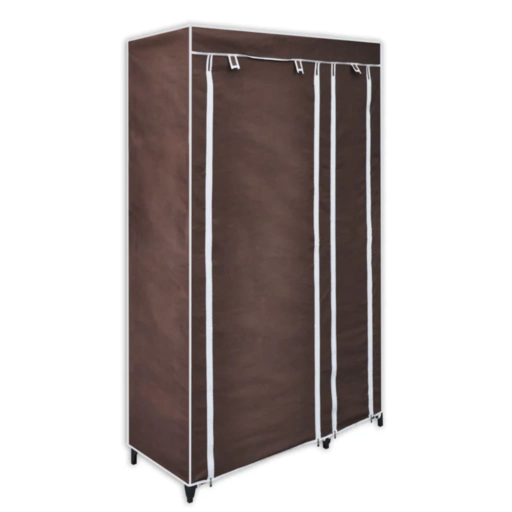 Garderobe stoff brun