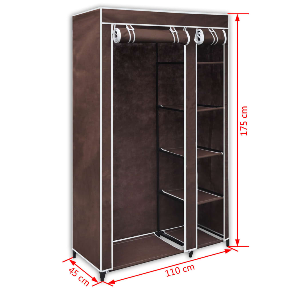 Garderobe stoff brun