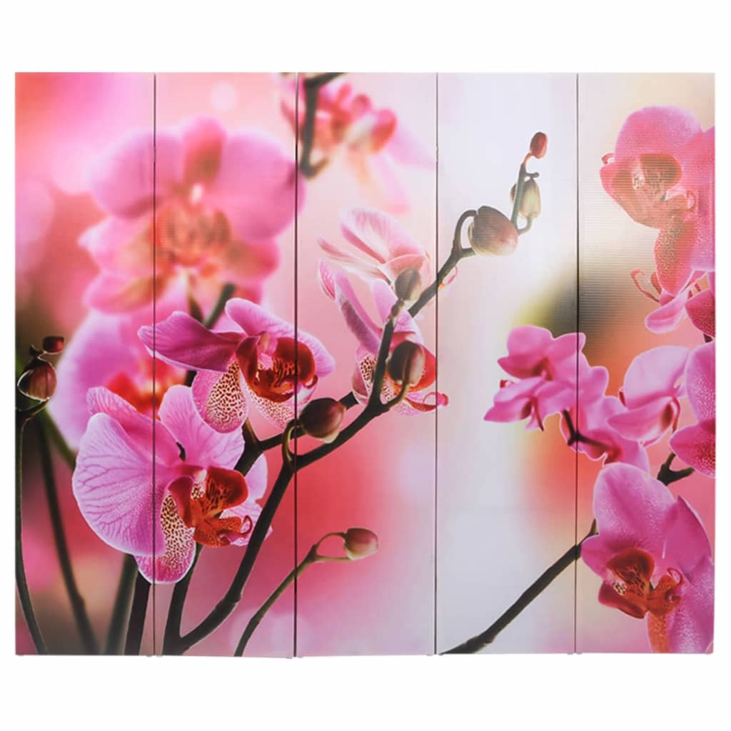 Sammenleggbar romdeler 200x170 cm blomst