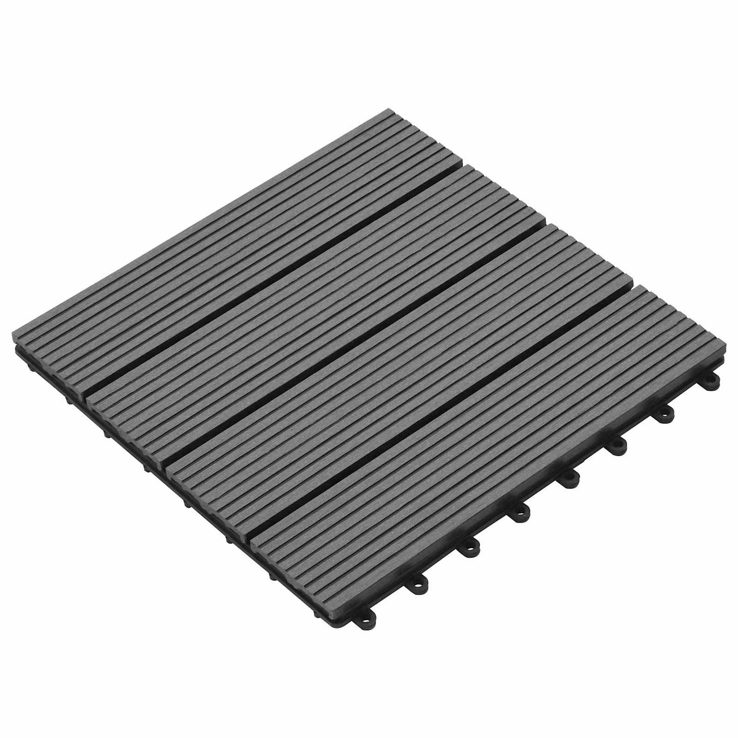 Terrasseflis 11 pcs Grå 30 x 30 cm WPC