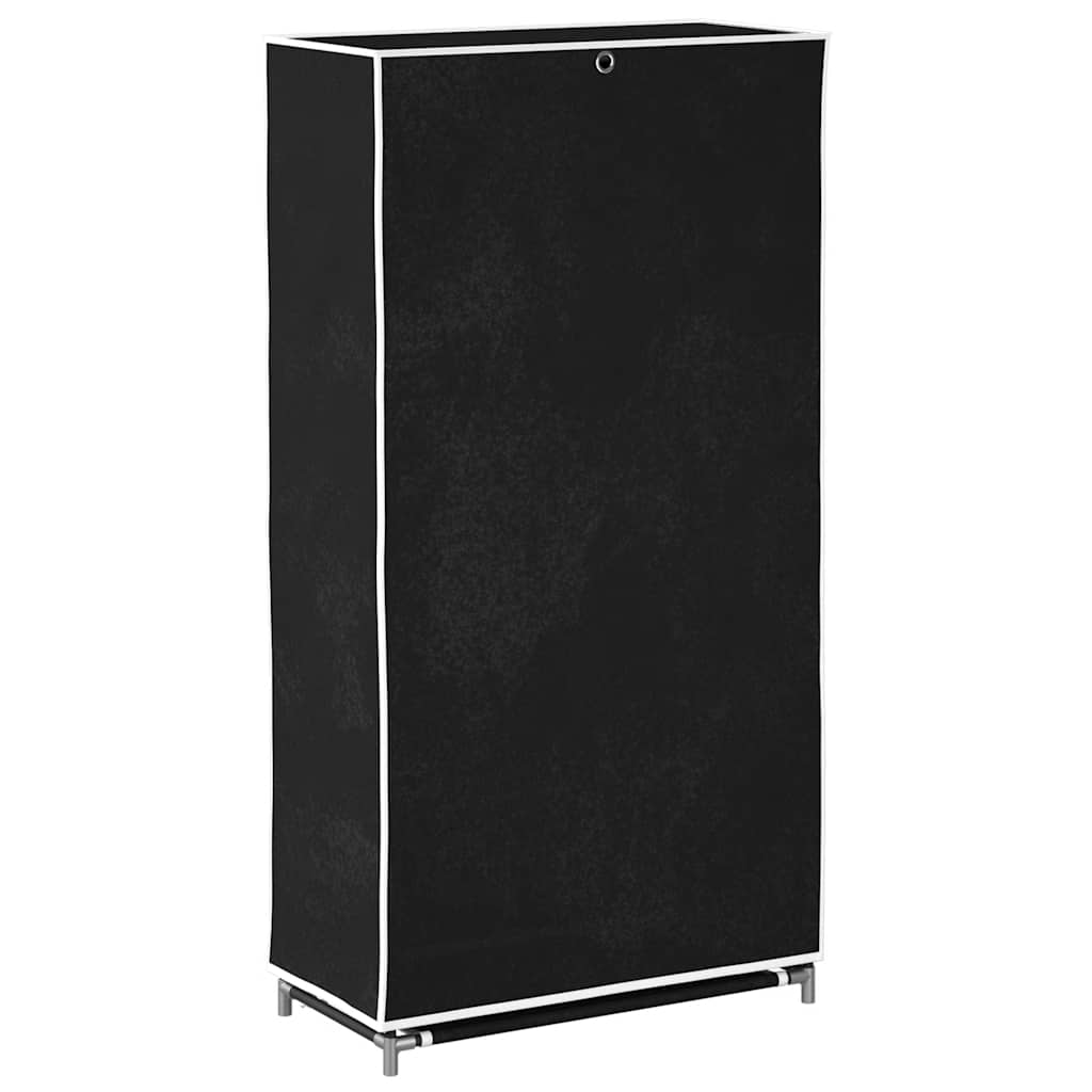 Stoff Skoskap 58 x 28 x 106 cm Svart