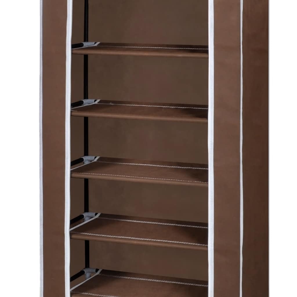 Skoskap med deksel 57 x 29 x 162 cm brun
