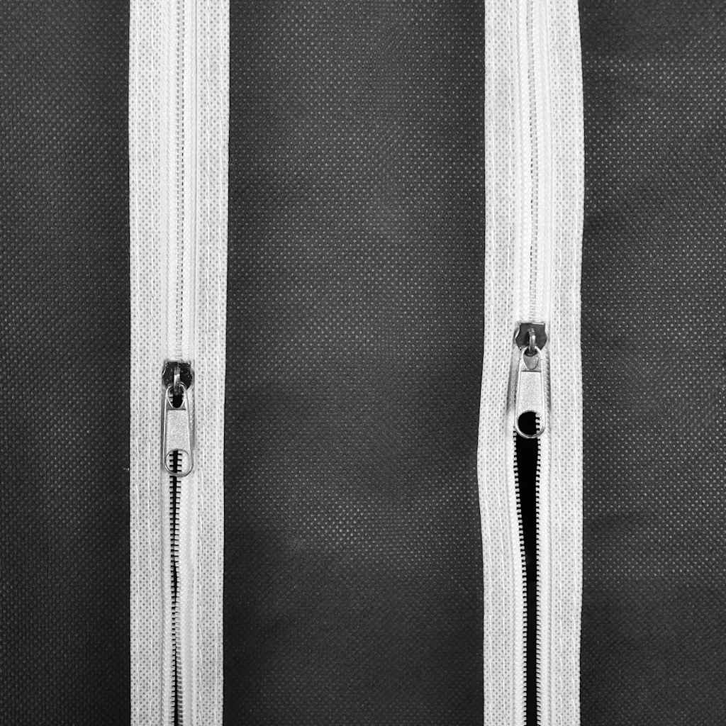 Garderobeskap med hyller og stenger 45x150x176 cm svart stoff