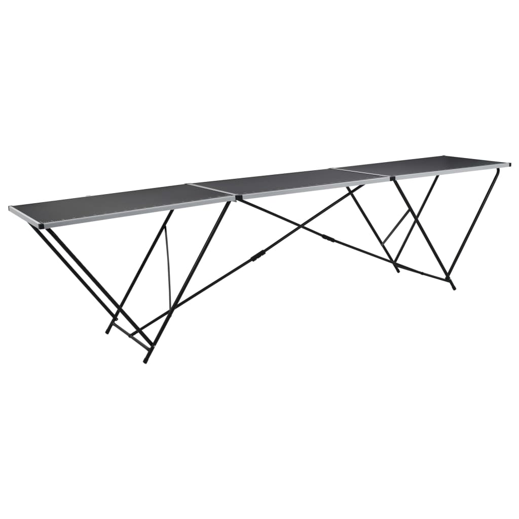 Foldbart tapetbord MDF og aluminium 300x60x78 cm