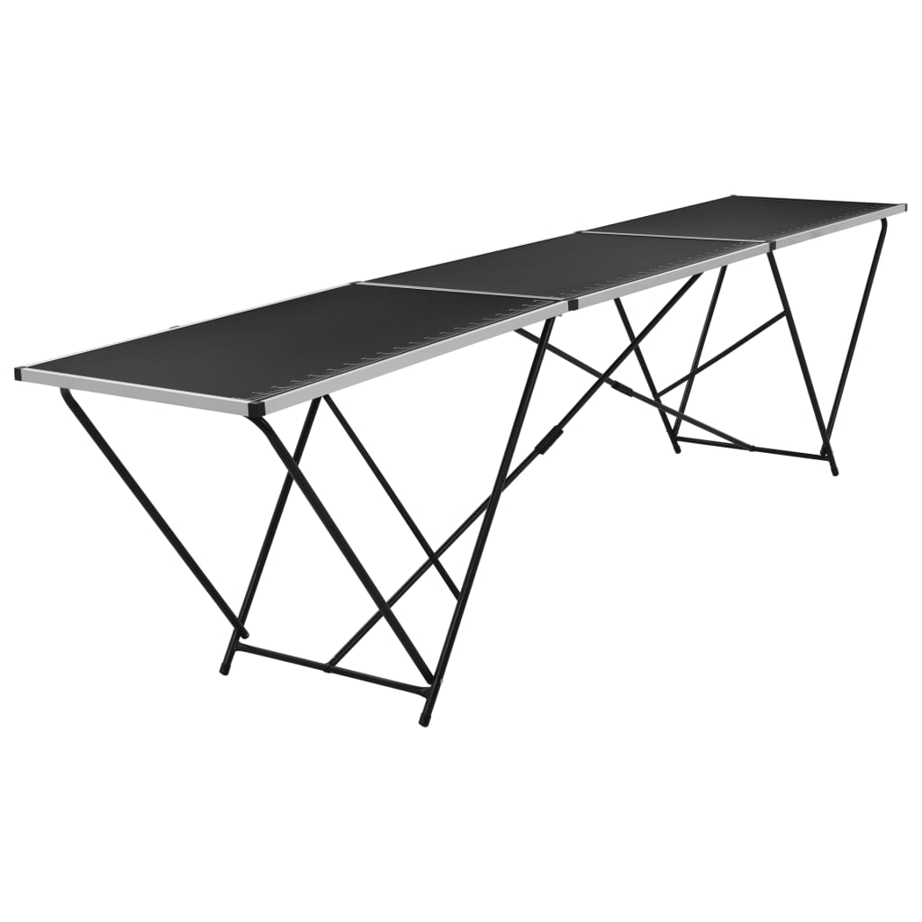 Foldbart tapetbord MDF og aluminium 300x60x78 cm