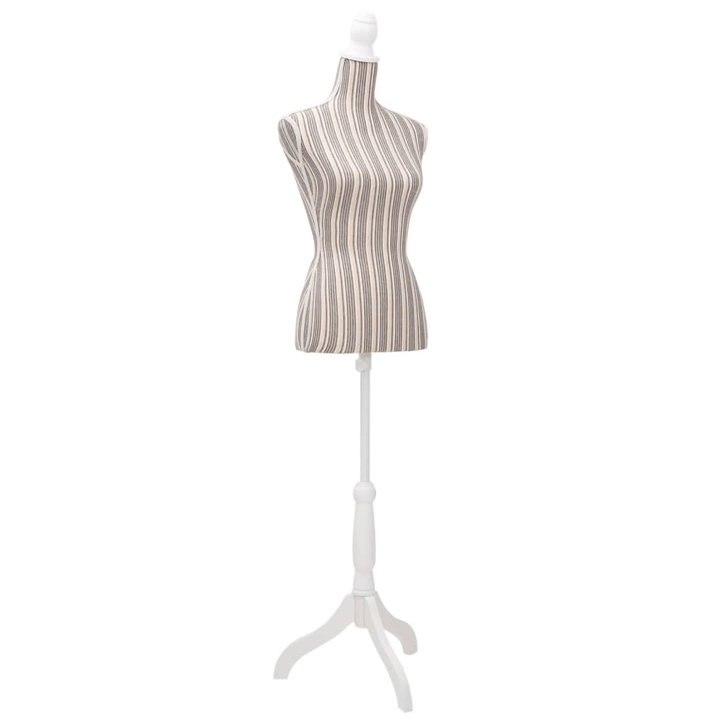 Skredderbyste dame lin med striper