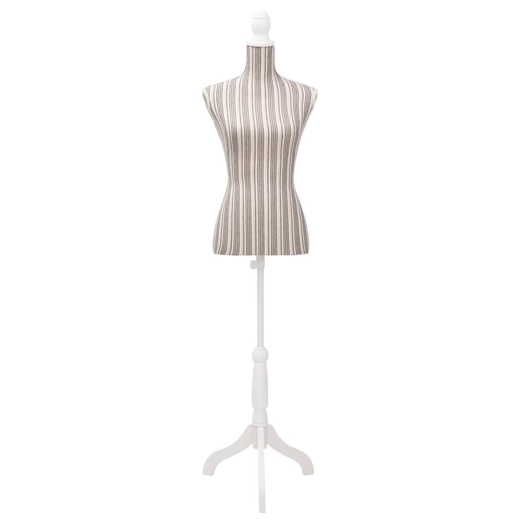 Skredderbyste dame lin med striper