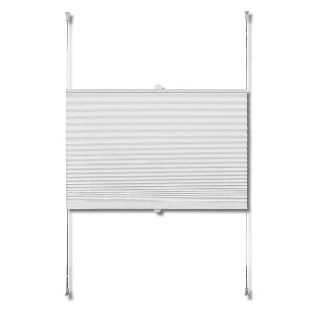 Plisserte persiennere hvit 80 x 100 cm