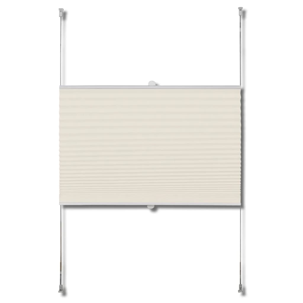 Plissegardiner 60 x 125 cm Krem