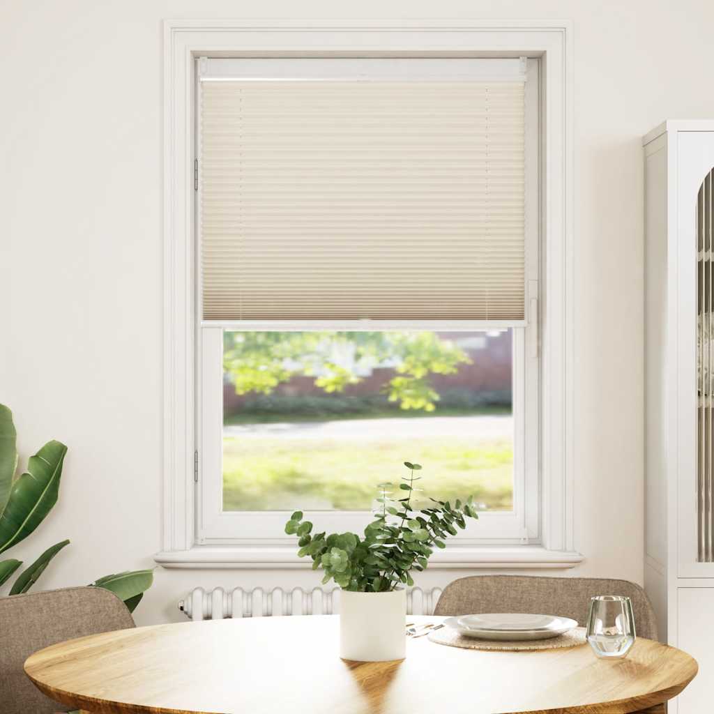 Plissegardiner 80 x 150 cm Krem