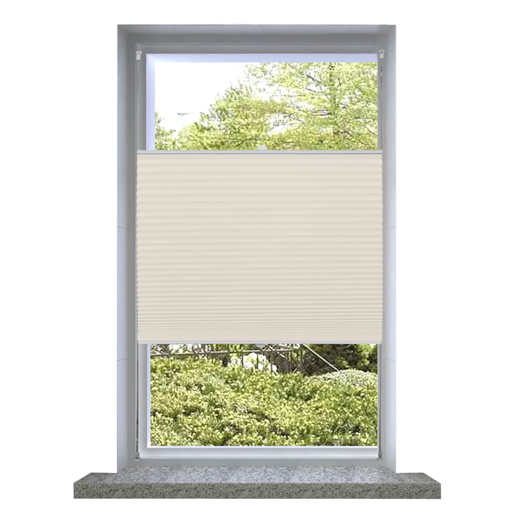 Plissegardiner 110 x 100 cm Krem