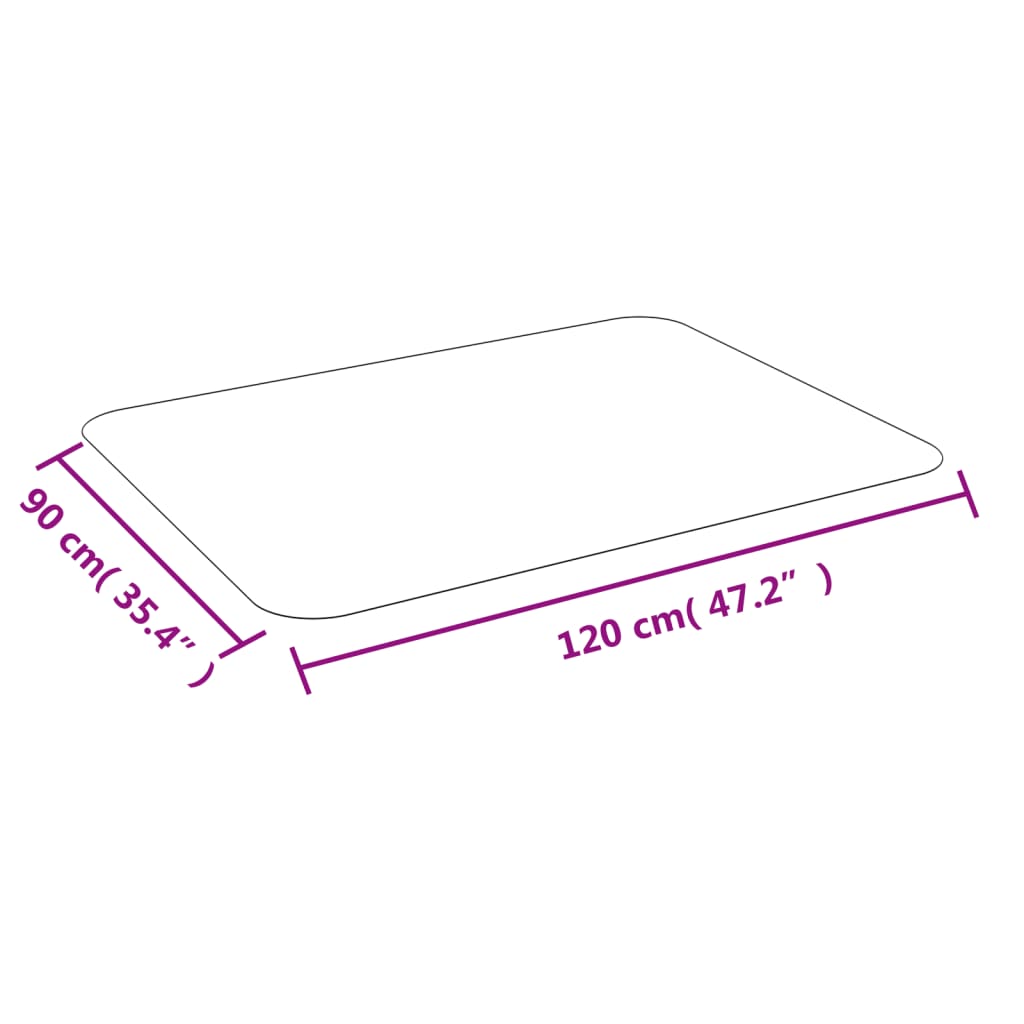 Gulvmatte for laminat eller teppe 90 cm x 120 cm