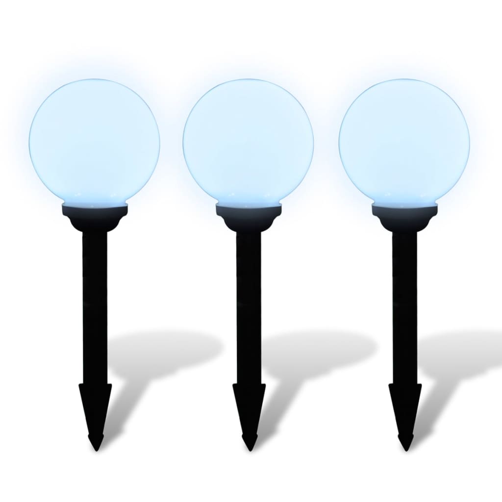 Utendørs LED-lamper for hagesti 3 stk 20 cm med jordplugg vidaXL