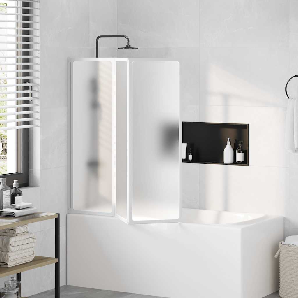 Dusjskjerm 117x120 cm 3 paneler sammenleggbar